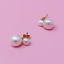 Load image into Gallery viewer, Classic Double Pearl Earrings