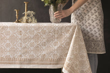 Load image into Gallery viewer, Lotus Block Print Tablecloth 90 x 60