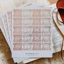 Load image into Gallery viewer, Gold Foil Bible Tabs - Dusty Pink