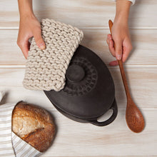 Load image into Gallery viewer, Dove Gray Knit Potholder
