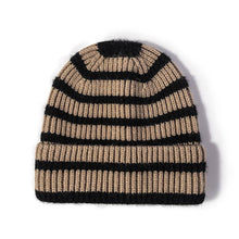 Load image into Gallery viewer, Winter Striped Beanie Cuff Warm Knitted Hat MK2BLW6W6HAT275