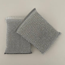 Load image into Gallery viewer, Metallic gold silver rectangle kitchen scouring scrub sponge