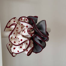 Load image into Gallery viewer, Polka Dot Gingham Ruffled Hair Scrunchies MK2BLW6W6HSR218