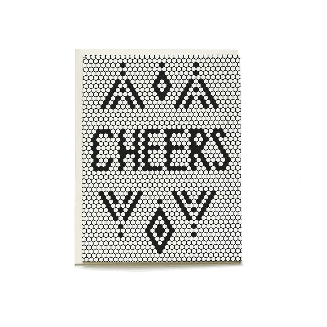 Retro Tile Cheers Card