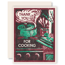 Load image into Gallery viewer, Thank You For Cooking Letterpress Card