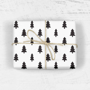 CHRISTMAS TREES Gift Wrap - Roll of 3 Sheets