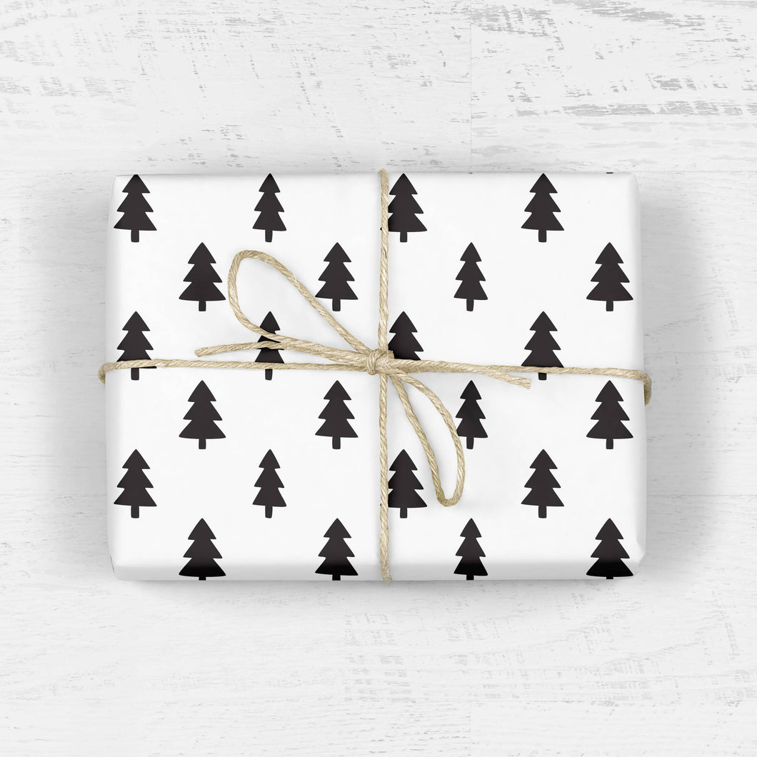 CHRISTMAS TREES Gift Wrap - Roll of 3 Sheets