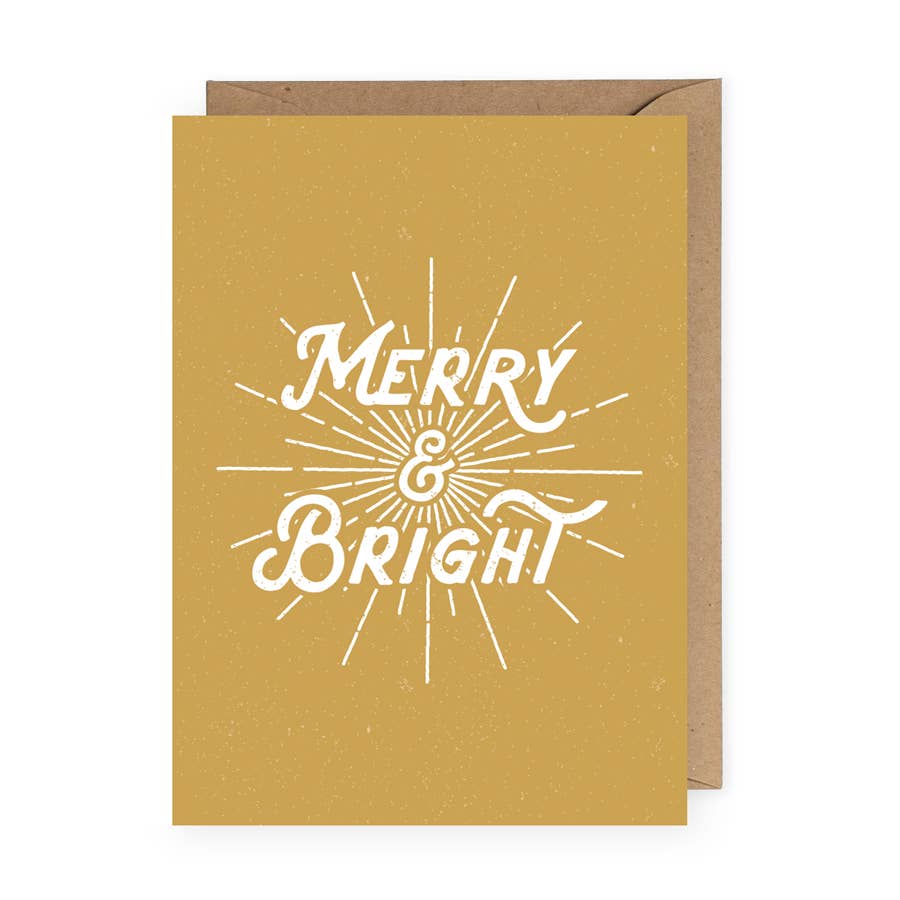 Merry and Bright Christmas Greeting Card