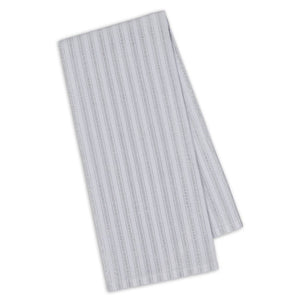 Silver Metallic Stripe Dishtowel