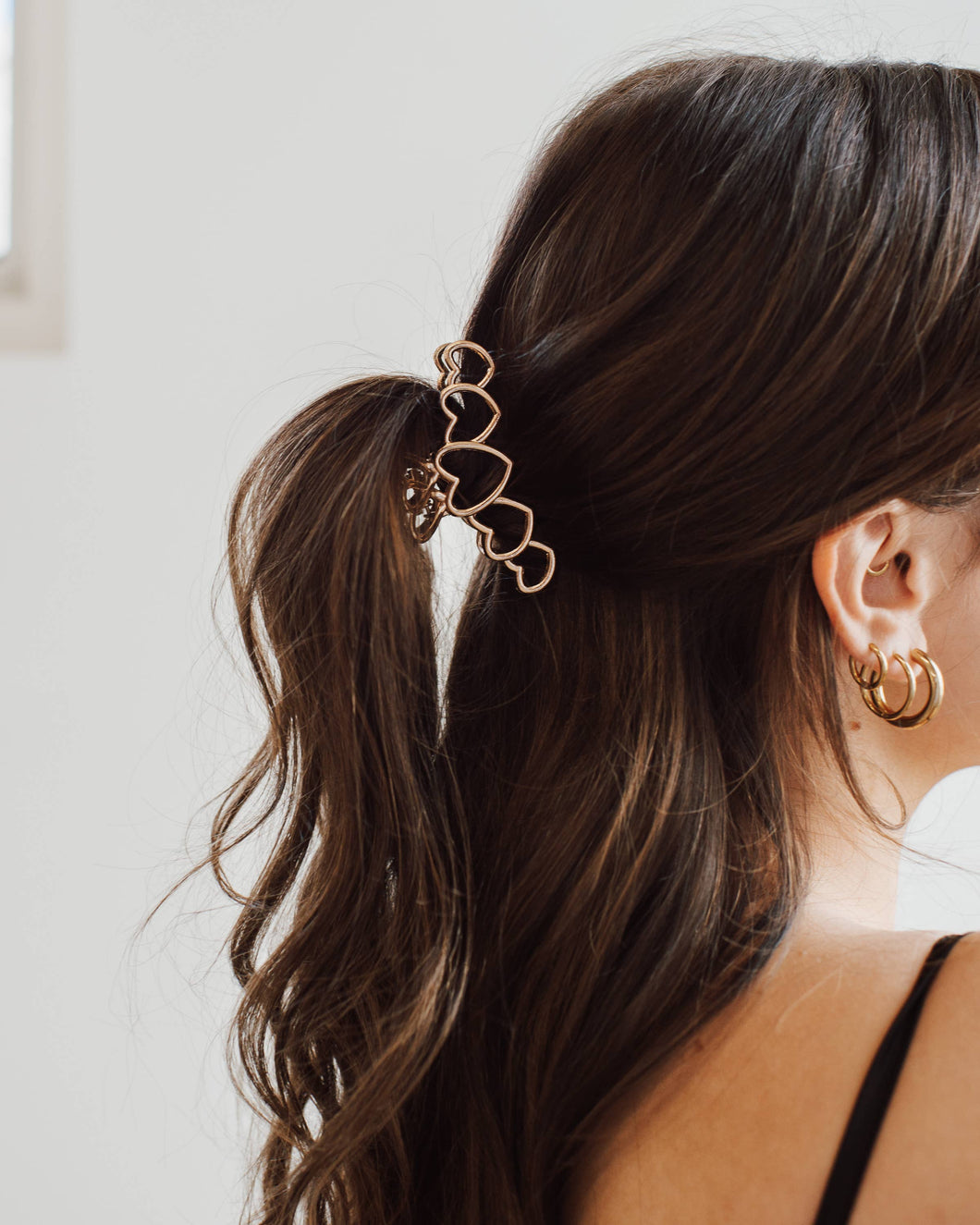 Golden Heart Hair Claw