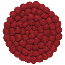 Load image into Gallery viewer, Chili Red Recycled Wool Felt Dot Trivet