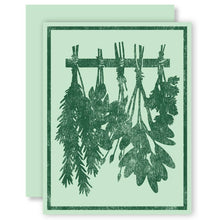 Load image into Gallery viewer, Drying Herbs Letterpress Card