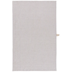 Dove Gray Stripe Linen/Cotton Dishtowel