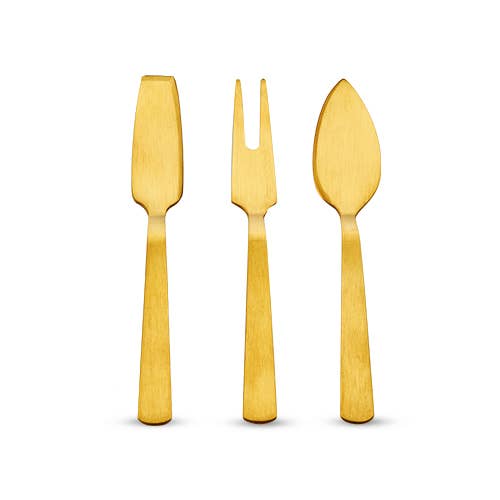 Gold Cheese Knife Set of 3