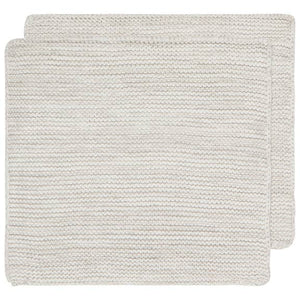 Dove Gray Knit Dishcloths Set of 2