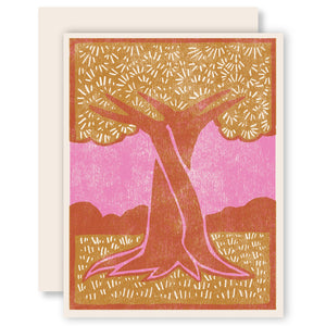 Trees Intertwined Letterpress Card