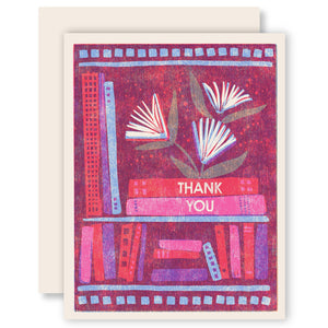 Thank You (Book Flowers) Card