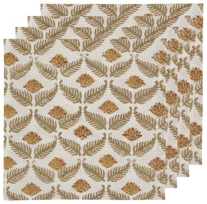 Frond Block Print Napkins Set of 4
