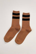 Load image into Gallery viewer, Her Varsity Socks - Peanut Brown