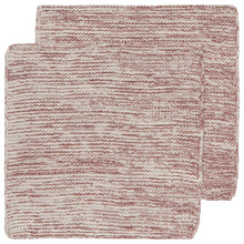 Load image into Gallery viewer, Wine Knit Dishcloths Set of 2