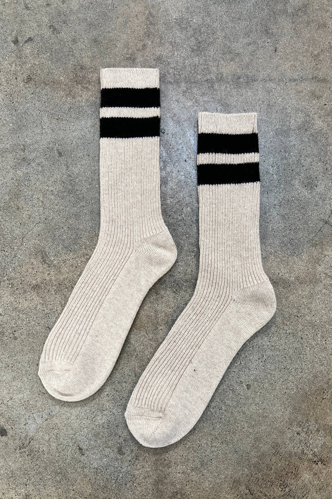Beige with Black Grandpa Varsity Socks