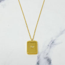 Load image into Gallery viewer, Smooth Square Sunburst Necklace