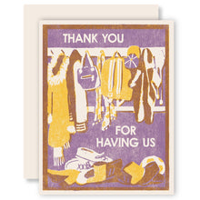 Load image into Gallery viewer, Thank You For Having Us Letterpress Card