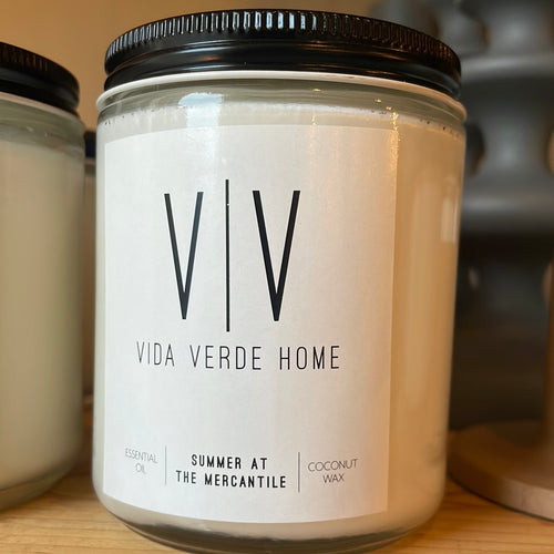Summer At The Mercantile: Coconut Wax Candle with Essential Oils