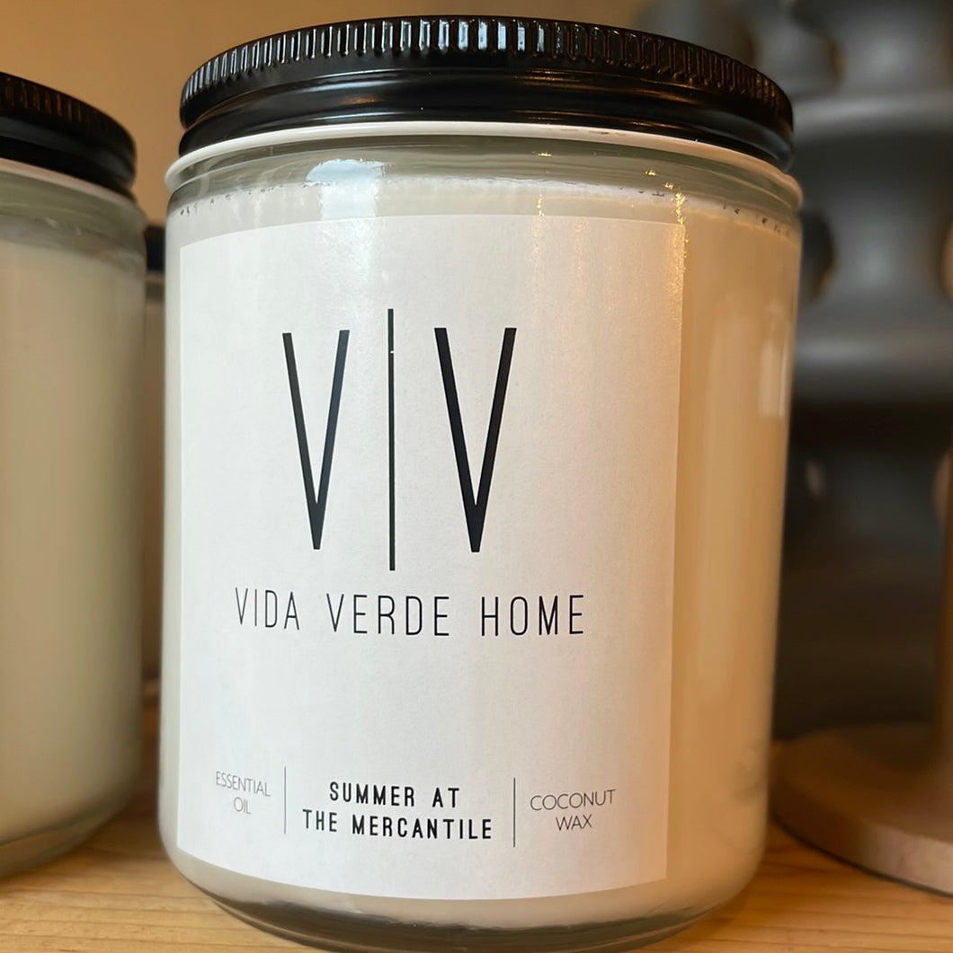 Summer At The Mercantile: Coconut Wax Candle with Essential Oils